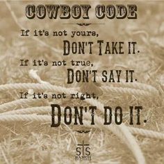 STS Ranch Cowboy Code.